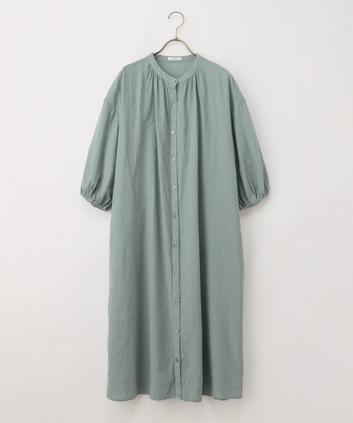 IENA マオカラー シャツワンピース 新品に近い美品！ Honeys（ハニーズ）の「6分袖マオカラーシャツワンピース