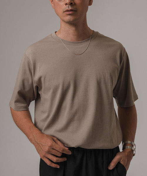 EDIFICE（エディフィス）の「”撥水＆汗染み防止機能” プロテック ポンチ Tシャツ "WEB限定"（Tシャツ/カットソー・メンズ・ブラック/ライトグレー/ホワイト/ベージュ系その他/グリーン/ネイビー・SMALL/MEDIUM/LARGE/X-LARGE）」の4枚目の写真