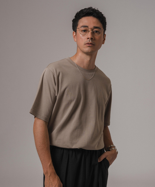 EDIFICE（エディフィス）の「”撥水＆汗染み防止機能” プロテック ポンチ Tシャツ "WEB限定"（Tシャツ/カットソー・メンズ・ブラック/ライトグレー/ホワイト/ベージュ系その他/グリーン/ネイビー・SMALL/MEDIUM/LARGE/X-LARGE）」の13枚目の写真