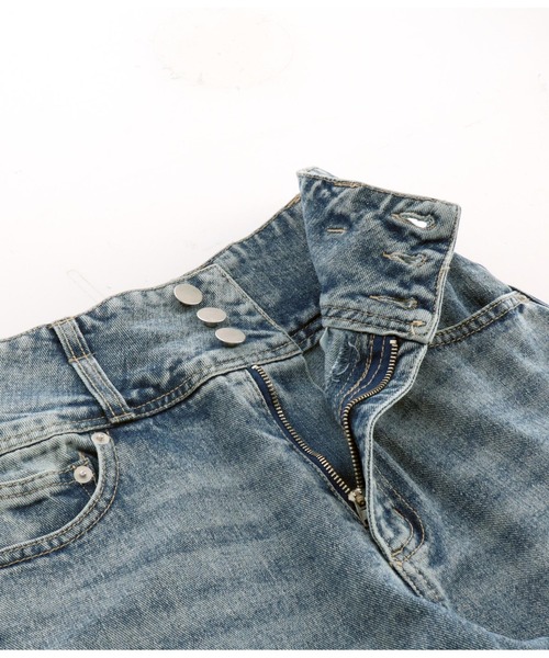 ANAP（アナップ）の「3つボタンサイドカットデニムパンツ（デニムパンツ・レディース・ブラック/ブルー・S/M）」の13枚目の写真