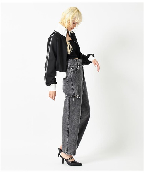 ANAP（アナップ）の「3つボタンサイドカットデニムパンツ（デニムパンツ・レディース・ブラック/ブルー・S/M）」の16枚目の写真