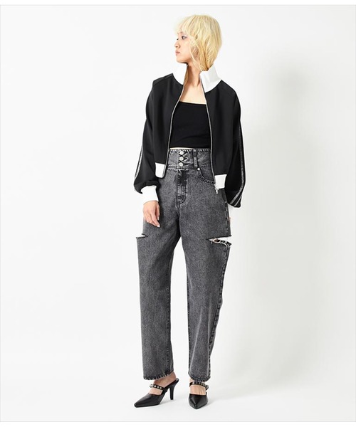 ANAP（アナップ）の「3つボタンサイドカットデニムパンツ（デニムパンツ・レディース・ブラック/ブルー・S/M）」の20枚目の写真