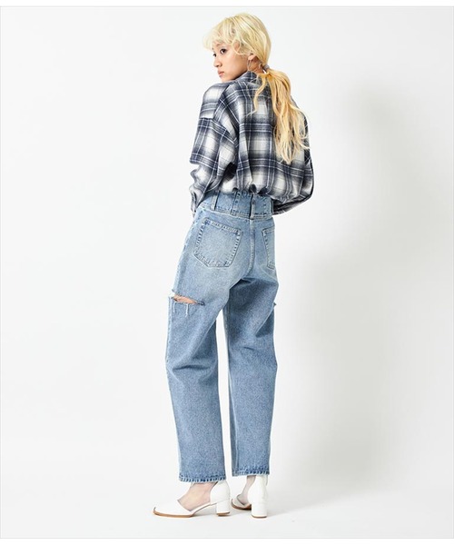 ANAP（アナップ）の「3つボタンサイドカットデニムパンツ（デニムパンツ・レディース・ブラック/ブルー・S/M）」の11枚目の写真