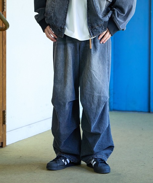 PBLIM(ページボーイリム)の「PBLIM/セットアップデニムパンツ(デニムパンツ・レディース・ブラック/ブルー・MEDIUM/LARGE)」の3枚目の写真