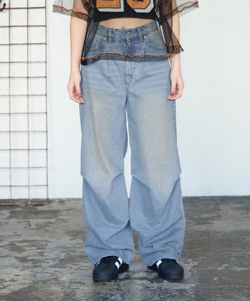 PBLIM(ページボーイリム)の「PBLIM/セットアップデニムパンツ(デニムパンツ・レディース・ブラック/ブルー・MEDIUM/LARGE)」の16枚目の写真