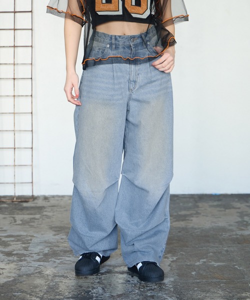 PBLIM(ページボーイリム)の「PBLIM/セットアップデニムパンツ(デニムパンツ・レディース・ブラック/ブルー・MEDIUM/LARGE)」の14枚目の写真