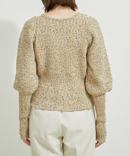 【セール】ミックスヤーンショート丈カーディガン（カーディガン/ボレロ）｜LE CERCLE par rope'（ルセルクルパーロペ）