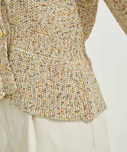 【セール】ミックスヤーンショート丈カーディガン（カーディガン/ボレロ）｜LE CERCLE par rope'（ルセルクルパーロペ）