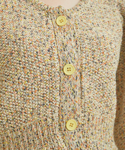 【セール】ミックスヤーンショート丈カーディガン（カーディガン/ボレロ）｜LE CERCLE par rope'（ルセルクルパーロペ）