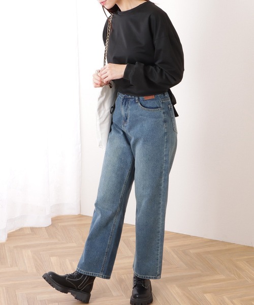 Lace Ladies(レースレディース)の「バックリボン レイヤード コンパクト クルーネック プルオーバー(Tシャツ/カットソー・レディース・ブラック/グレー/ホワイト・XL/M)」の5枚目の写真