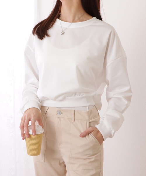 Lace Ladies(レースレディース)の「バックリボン レイヤード コンパクト クルーネック プルオーバー(Tシャツ/カットソー・レディース・ブラック/グレー/ホワイト・XL/M)」の18枚目の写真