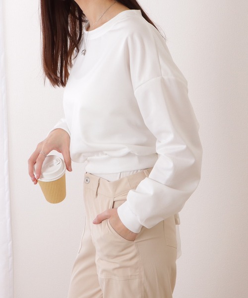 Lace Ladies(レースレディース)の「バックリボン レイヤード コンパクト クルーネック プルオーバー(Tシャツ/カットソー・レディース・ブラック/グレー/ホワイト・XL/M)」の19枚目の写真