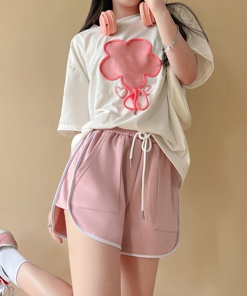 Miniministore（ミニミニストア）の「ショートパンツ カラーパンツ 夏 韓国風（スウェットパンツ・レディース・ミント/ピンク/ブラック/グレー/グリーン/ネイビー・L/M/XL/S）」の14枚目の写真