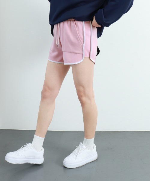 Miniministore（ミニミニストア）の「ショートパンツ カラーパンツ 夏 韓国風（スウェットパンツ・レディース・ミント/ピンク/ブラック/グレー/グリーン/ネイビー・L/M/XL/S）」の17枚目の写真