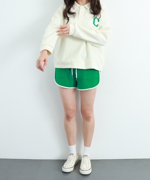 Miniministore（ミニミニストア）の「ショートパンツ カラーパンツ 夏 韓国風（スウェットパンツ・レディース・ミント/ピンク/ブラック/グレー/グリーン/ネイビー・L/M/XL/S）」の12枚目の写真