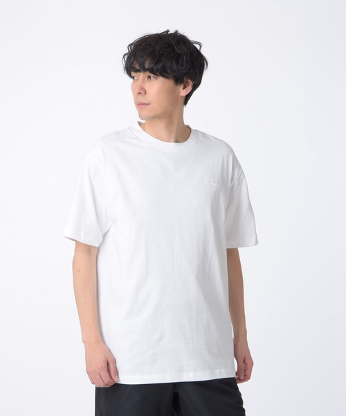 NEW BALANCE(ニューバランス)の「Athletics ショートスリーブTシャツ(Tシャツ/カットソー・メンズ・ブラック/ライトベージュ/ヘザーグレー/ネイビー/ホワイト・SMALL/MEDIUM/LARGE/X-LARGE/XX-LARGE)」の1枚目の写真