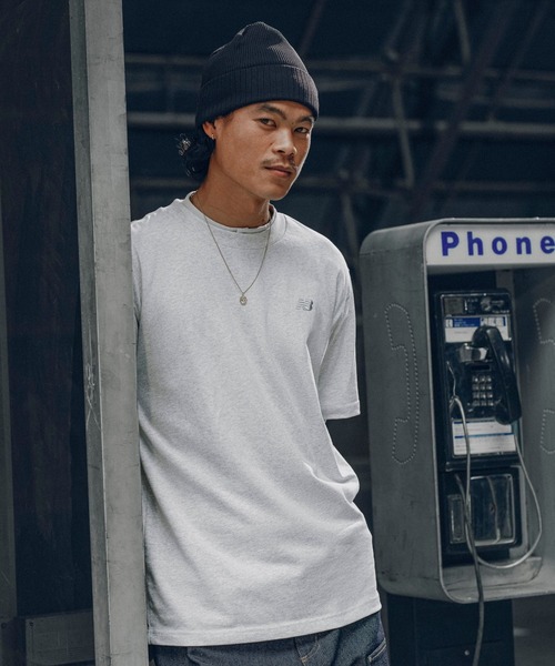 NEW BALANCE(ニューバランス)の「Athletics ショートスリーブTシャツ(Tシャツ/カットソー・メンズ・ブラック/ライトベージュ/ヘザーグレー/ネイビー/ホワイト・SMALL/MEDIUM/LARGE/X-LARGE/XX-LARGE)」の6枚目の写真
