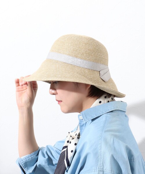 NOLLEY’S（ノーリーズ）の「ラメリボンペーパーダウンハット（ハット・レディース・ナチュラル・FREE）」の20枚目の写真