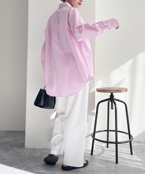 fredy emue（フレディエミュ）の「タンブラーオックスセミワイドパンツ【レングス長め丈あり】（その他パンツ・レディース・ベージュ/ブラウン/ピンク/オフホワイト/ブラック・36/38/39）」の9枚目の写真