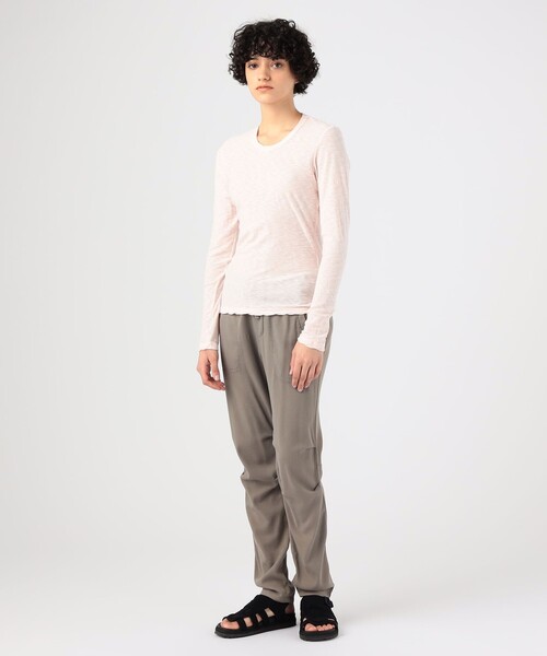 JAMES PERSE（ジェームスパース）の「スラブジャージー ロングスリーブプルオーバー WUA3361（Tシャツ/カットソー・レディース・ピンク・1/0/2）」の10枚目の写真
