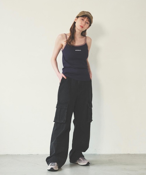 MILKFED.（ミルクフェド）の「MILKFED.  CAMISOLE（キャミソール・レディース・ベージュ/ネイビー/ブラック/ホワイト・S/M）」の17枚目の写真