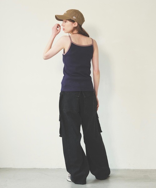 MILKFED.（ミルクフェド）の「MILKFED.  CAMISOLE（キャミソール・レディース・ベージュ/ネイビー/ブラック/ホワイト・S/M）」の18枚目の写真