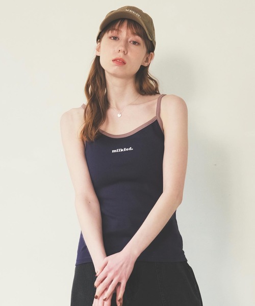 MILKFED.（ミルクフェド）の「MILKFED.  CAMISOLE（キャミソール・レディース・ベージュ/ネイビー/ブラック/ホワイト・S/M）」の21枚目の写真
