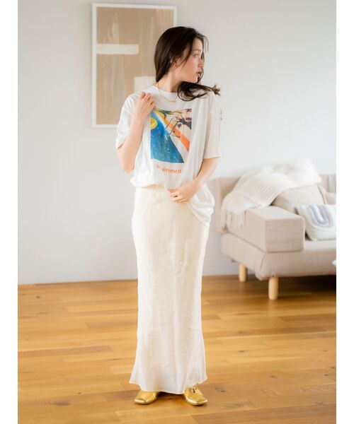 Ungrid（アングリッド）の「フォトビッグロゴTee（Tシャツ/カットソー・レディース・オフホワイト/チャコールグレー/ピンク/イエロー/ブルー・FREE）」の12枚目の写真