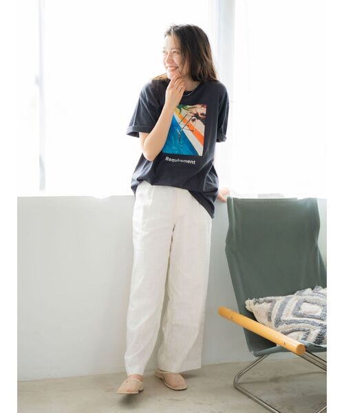 Ungrid（アングリッド）の「フォトビッグロゴTee（Tシャツ/カットソー・レディース・オフホワイト/チャコールグレー/ピンク/イエロー/ブルー・FREE）」の20枚目の写真