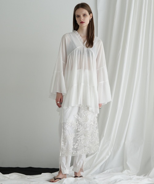 ROSE BUD（ローズバッド）の「コットンピンタックブラウス（シャツ/ブラウス・レディース・ホワイト系その他/ライトグリーン/ブラック・FREE）」の20枚目の写真