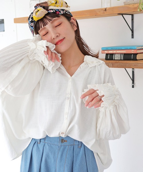 Crisp（クリスプ）の「【ZOZO限定】コットンリネンフリルブラウス