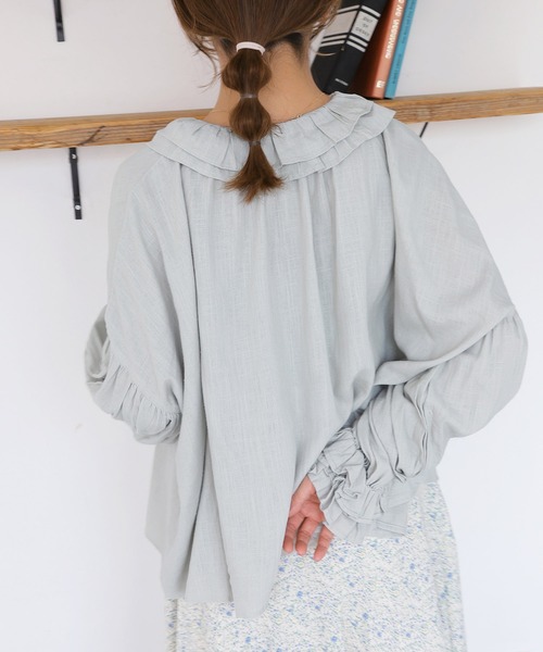 Crisp（クリスプ）の「【ZOZO限定】コットンリネンフリルブラウス