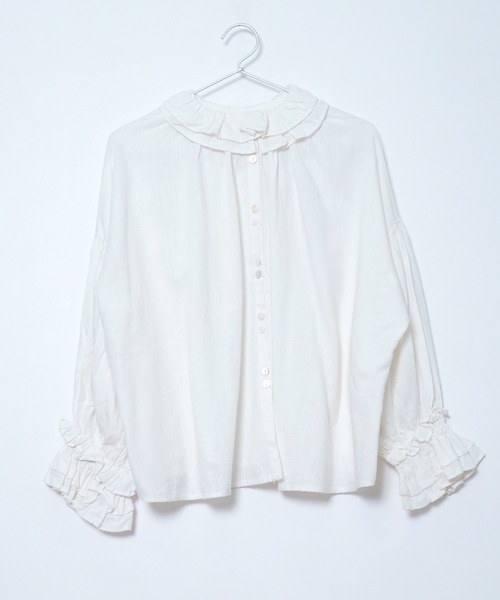 Crisp（クリスプ）の「【ZOZO限定】コットンリネンフリルブラウス