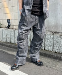 G-STAR | PALM PLEATED DENIM PANTS/総柄タックワイドデニムパンツ/セットアップ可能(デニムパンツ)