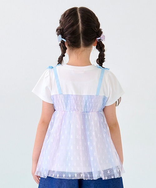 美品☆メゾピアノ お星様 チュール チュニック♪Tシャツ ワンピース