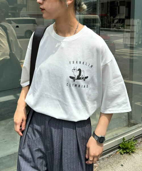 Franklin Climbing】ブルドッグスケボープリント半袖Tee（Tシャツ
