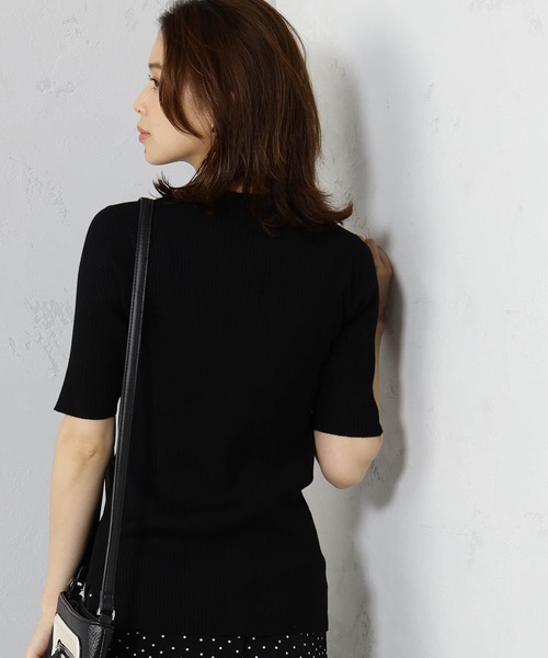 FOUND GOOD(ファウンドグッド)の「リブタイトニット5分袖プルオーバー(ニット/セーター・レディース・ブラック/ブルー系6/ホワイト系5/グレー系/ピンク系5・L/M/S)」の15枚目の写真