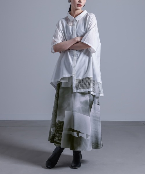 kOhAKU(コハク)の「『オリジナルフォトプリントフレアスカート』(スカート・レディース・グレー・FREE)」の14枚目の写真