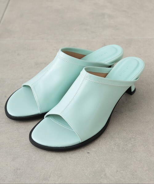 GALLEST(ギャレスト)の「◆【LE VERNIS】ストレッチミュール(サンダル・レディース・オフホワイト/ブラック/グリーン系・35/45)」の1枚目の写真