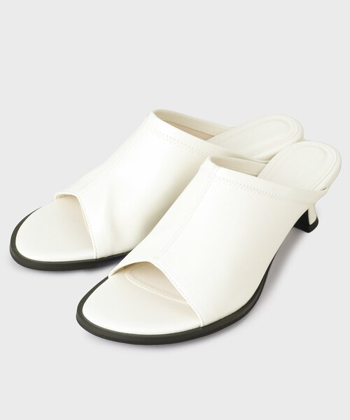 GALLEST(ギャレスト)の「◆【LE VERNIS】ストレッチミュール(サンダル・レディース・オフホワイト/ブラック/グリーン系・35/45)」の4枚目の写真