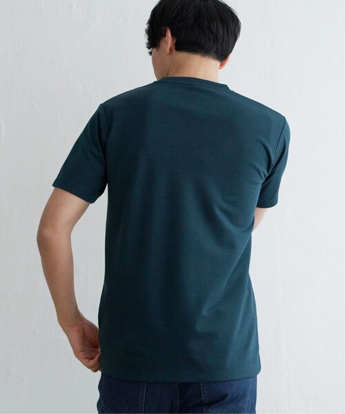 ikka(イッカ)の「ブロックスポンチ切り替えTシャツ(Tシャツ/カットソー・メンズ・グリーン/ホワイト/ネイビー/ブルー・S/M/L/XL)」の13枚目の写真