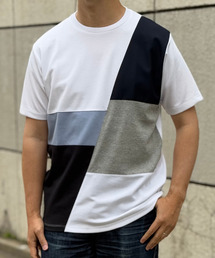 ikka | ブロックスポンチ切り替えTシャツ(Tシャツ/カットソー)