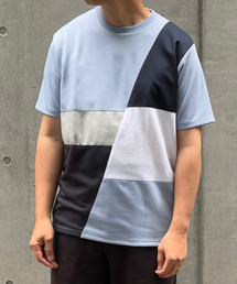 ブロックスポンチ切り替えTシャツ