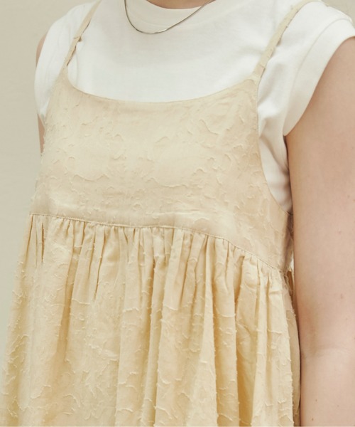 ANGIE（アンジー）の「バックリボン シアー ジャガード キャミワンピース（キャミソール・レディース・ナチュラル/オフホワイト/ブラック・FREE）」の16枚目の写真