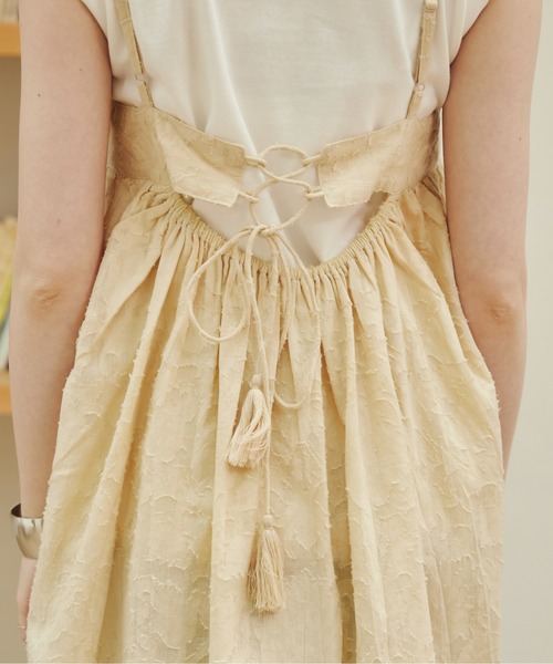 ANGIE（アンジー）の「バックリボン シアー ジャガード キャミワンピース（キャミソール・レディース・ナチュラル/オフホワイト/ブラック・FREE）」の18枚目の写真