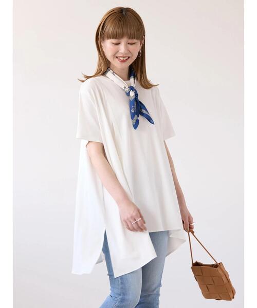 【アウトレット☆送料無料】 セール】キレイcotton切替ヘムカットチュニック（チュニック チュニック