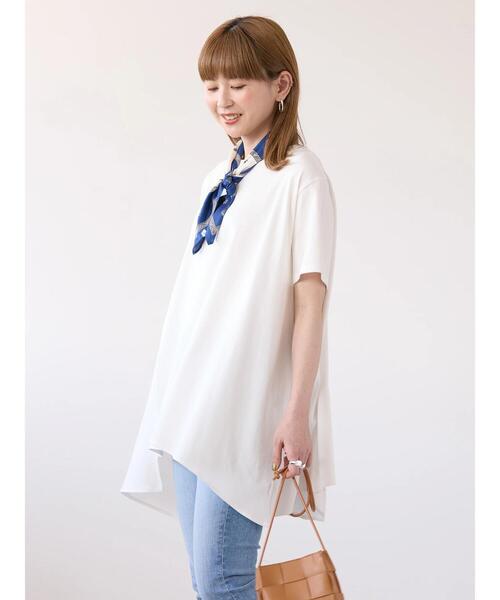 セール】キレイcotton切替ヘムカットチュニック（チュニック