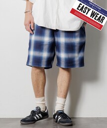 FREAK'S STORE | FREAK’S STORE/フリークスストア T/R CHECK EASY SHORTS PANT/テトロン チェック イージー ショートパンツ/ショーツ/リラックスフィット(その他パンツ)