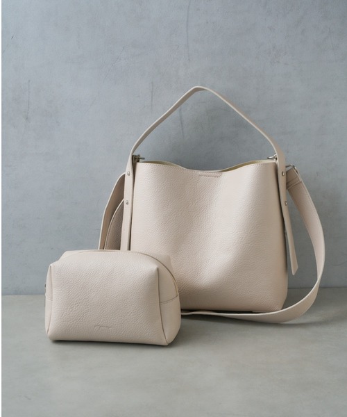 Actually（アクチュアリー）の「フェイクレザー 2wayミニショルダー ポーチ付き（ショルダーバッグ・レディース・アイボリー/シルバー/ブラック/ブルー・フリー）」の5枚目の写真