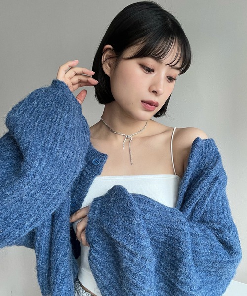 RiLi（リリ）の「ショート丈カラーニットカーディガン【RL  